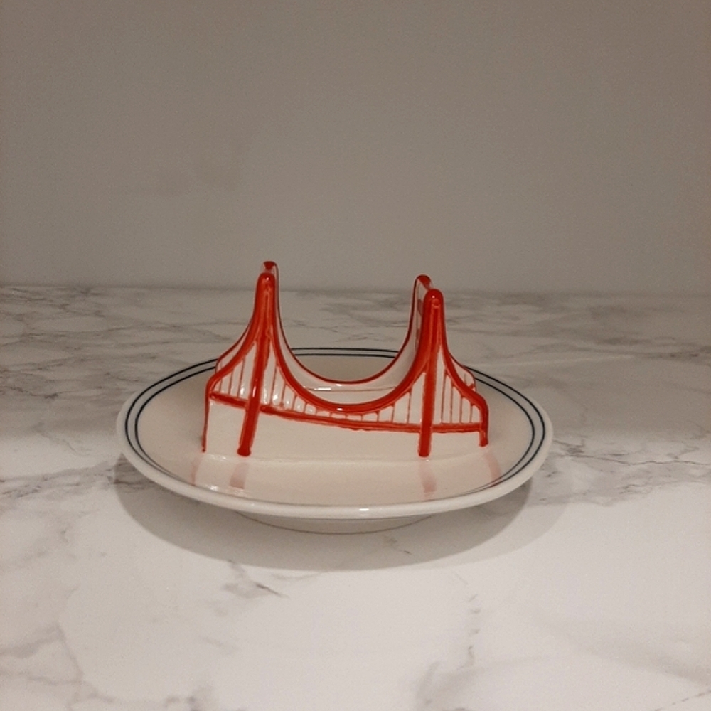 Anthropologie Molly Hatch Golden Gate Bridge Dish